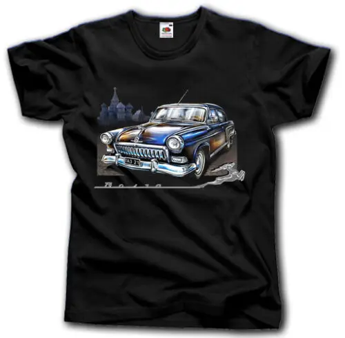 WOLGA GAS SHIRT S XXXL CCCP Россия USRR Ретро винтажная Автомобильная старая Москва|Мужские