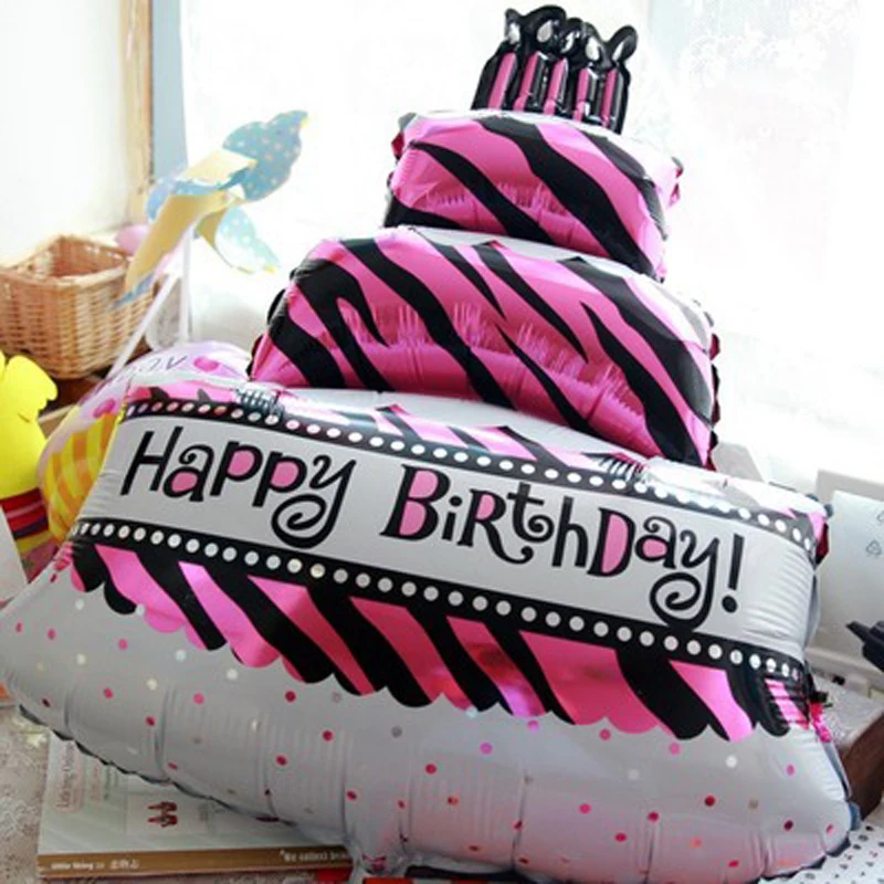 3-слойный шарик из фольги в форме торта на день рождения 100 х69 см 1 шт. | Дом и сад