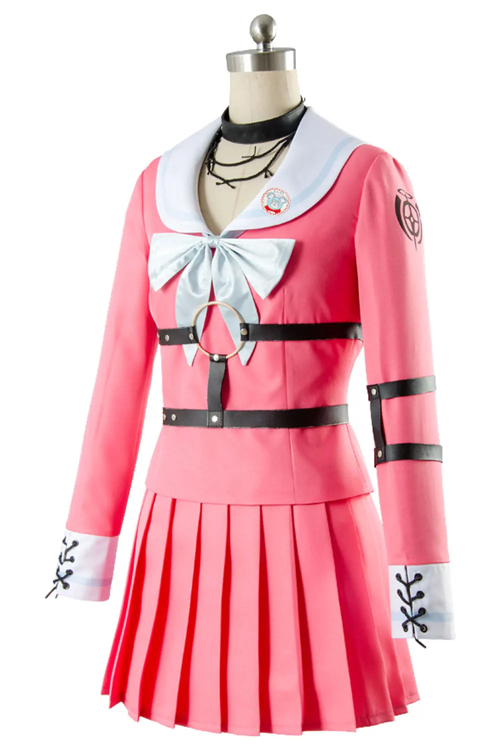 Аниме Danganronpa V3 костюм Miu ирума Косплэй свободная футболка розового цвета с