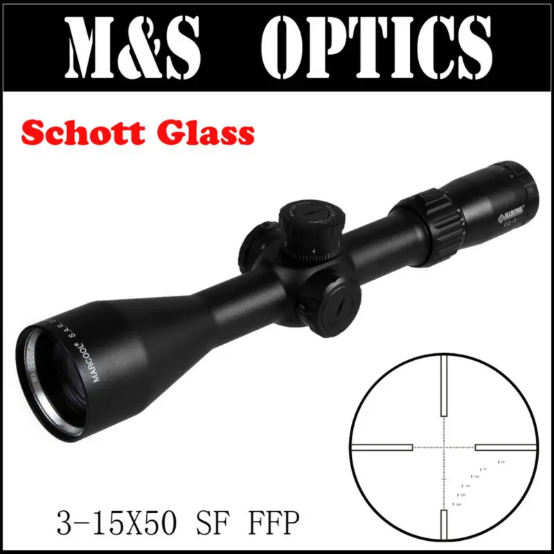 MARCOOL HD S. A. R. 3 15X50 SFL FFP прицелы для охоты Sptics с выгравированным стеклом дальномер