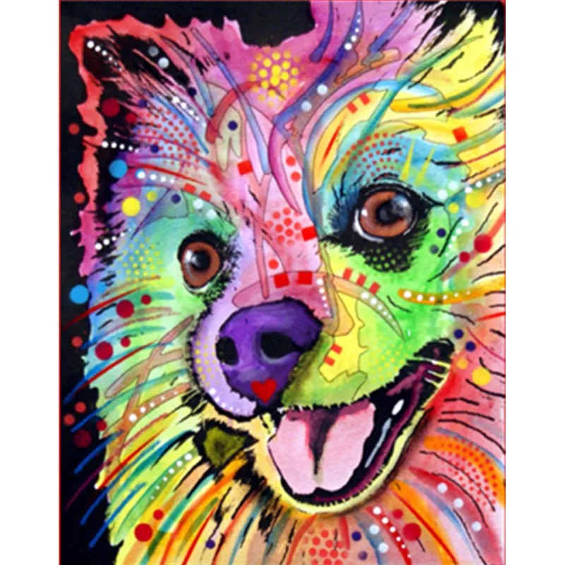 Картина по номеру DIY дропшиппинг 40x50 50x65 см цвет бабочка собака животное холст украшение комнаты искусство картина подарок
