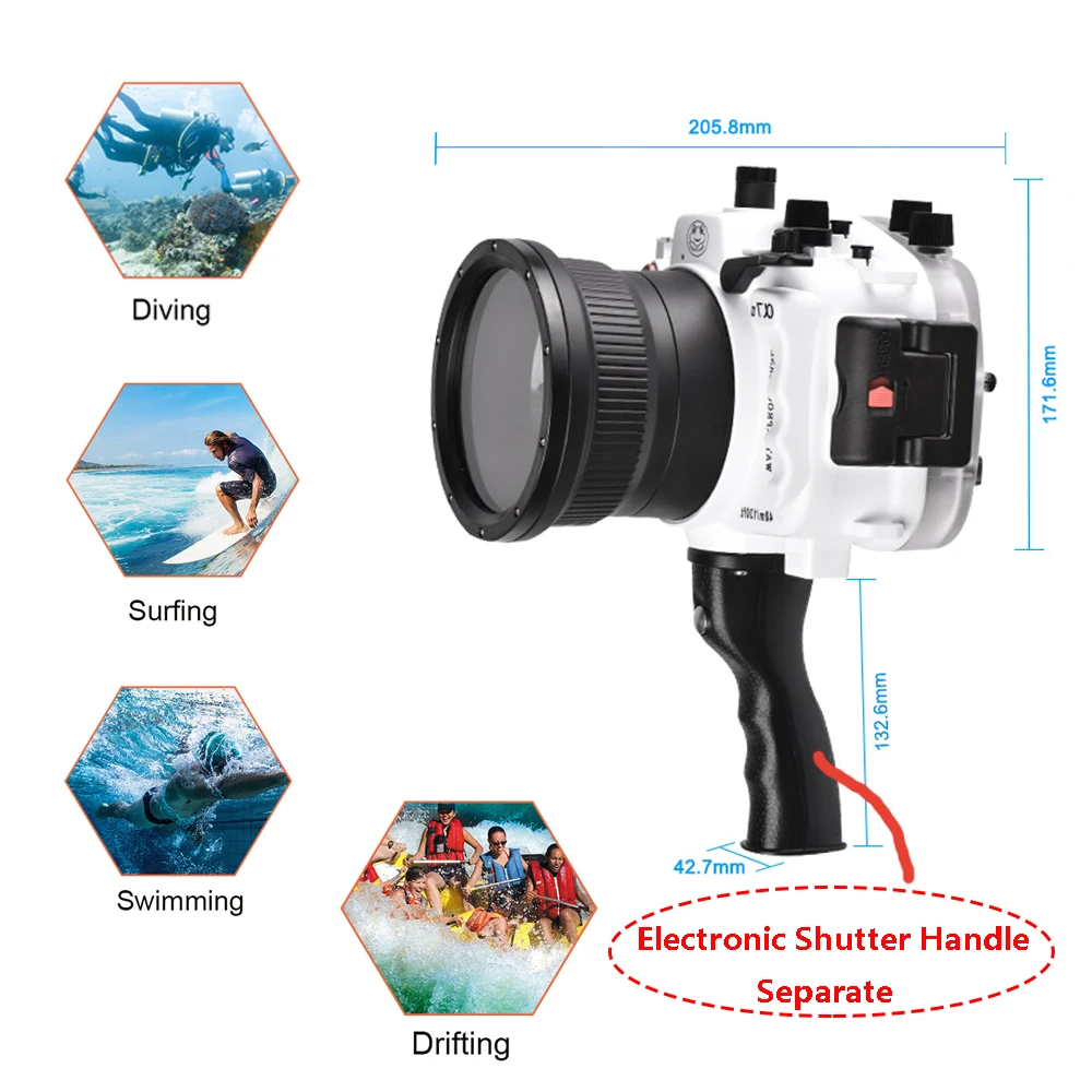 Подводный водонепроницаемый чехол Seafrogs A7 II Pro 40 м/130 футов для Sony A7R A7S объектив 28 70