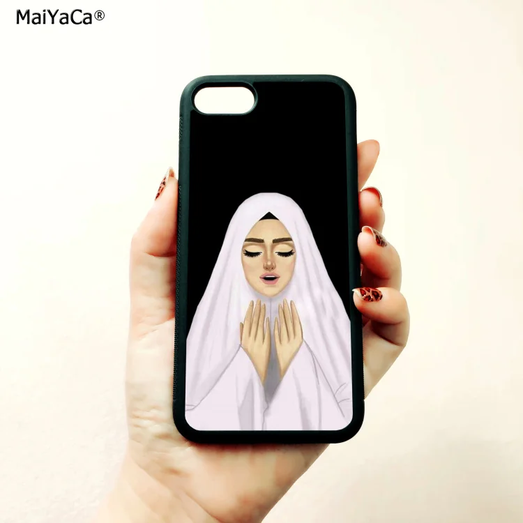 Мусульманское исламское девушка Глаза Мягкий край жесткий чехол для телефона
