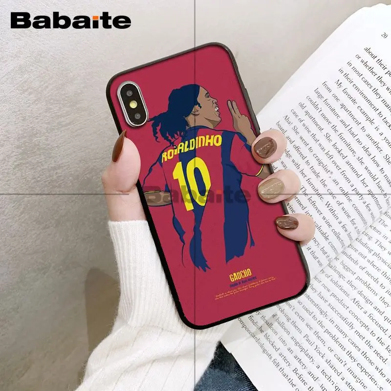 Babaite Ronaldinho ТПУ мягкий резиновый чехол для телефона чехол для iPhone XS XR XSMax 6 6S 7 7plus 8 8Plus Xs 5 5S 5c SE 11 11pro 11promax - Цвет: A14
