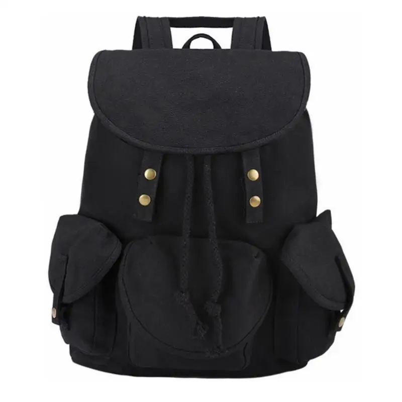 Винтажный холщовый женский рюкзак уникальные сумки на шнурках в стиле преппи