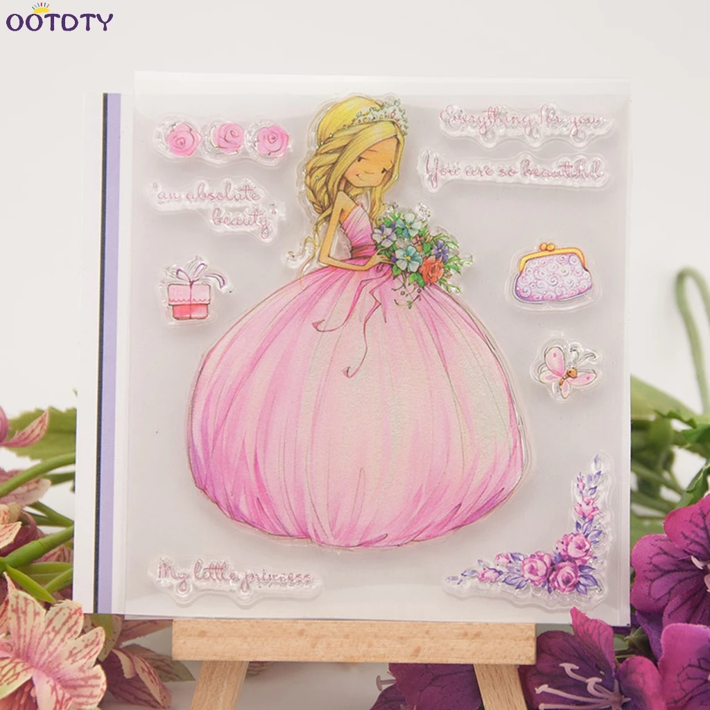 Angel Girls прозрачный силиконовый резиновый Печатный штамп DIY альбом Скрапбукинг