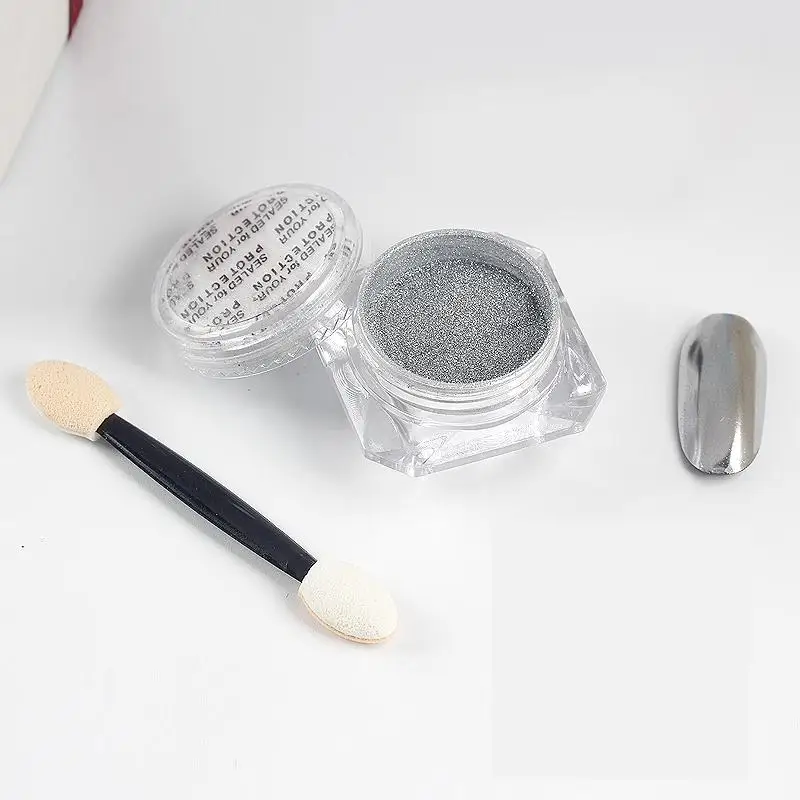 1.5g Mirror Glitter Nail Chrome Pigment Laser Art Decorations Shinning Dust Aurora Powder nail color painting | Канцтовары для