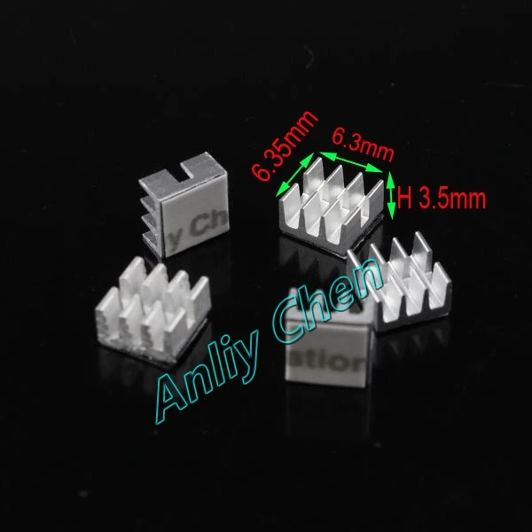 40 шт. в партии алюминиевый теплоотвод для микросхем MOS IC чип радиатор DDR VGA ОЗУ 6 35