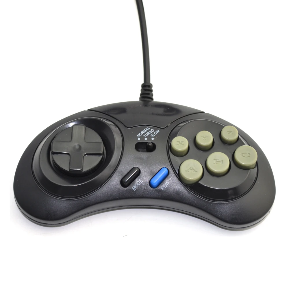 Новинка 2018 16 битный классический проводной игровой контроллер для SEGA Genesis 6