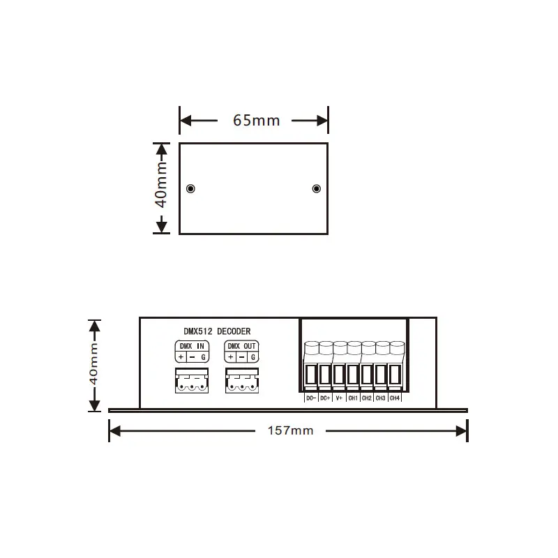 DC12V-24V 4 канала 4096 декодер DMX512 с серыми шкалами постоянного напряжения и драйвером