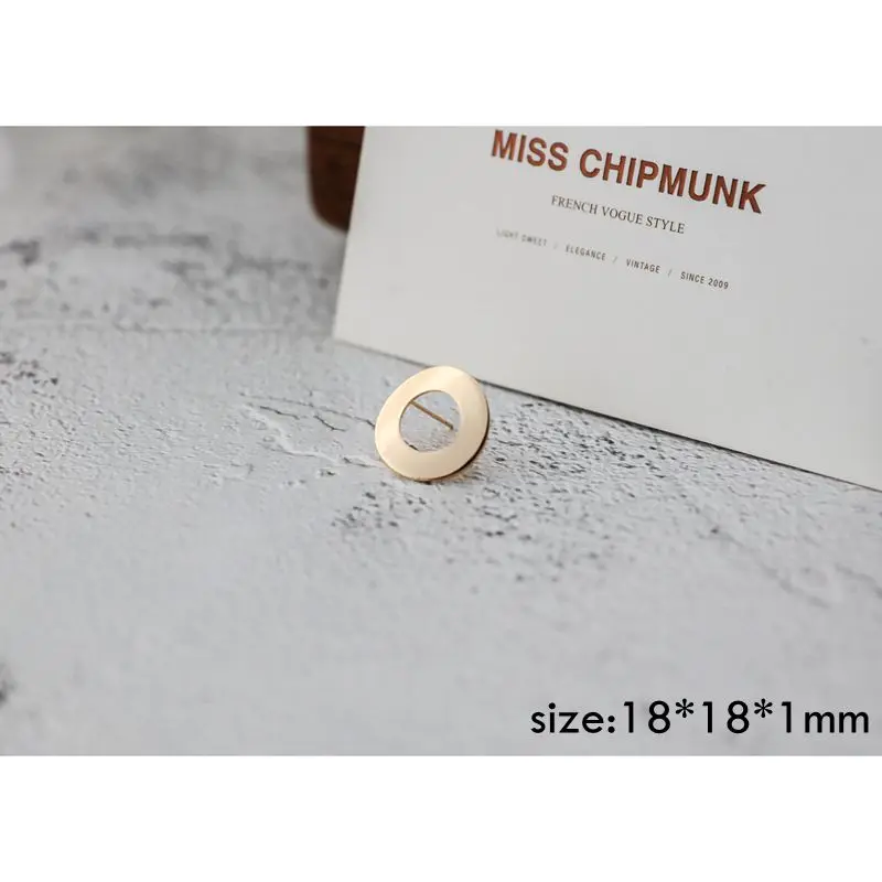 Color-protected copper Stud earring DIY Jewelry accessories handmade material ring square curved oval large geometry 6pcs