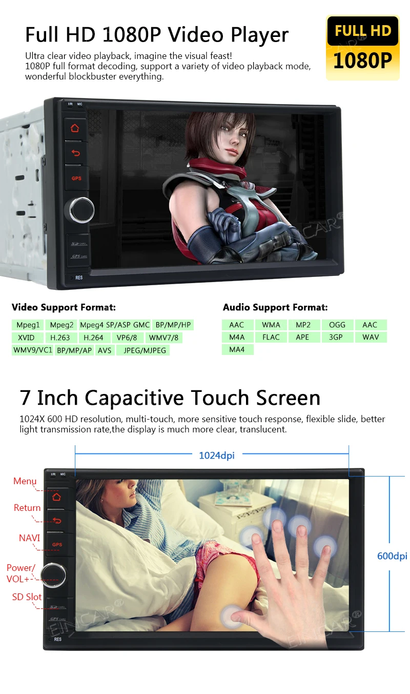 Автомобильная навигация стерео Bluetooth автомобильное радио видео музыка