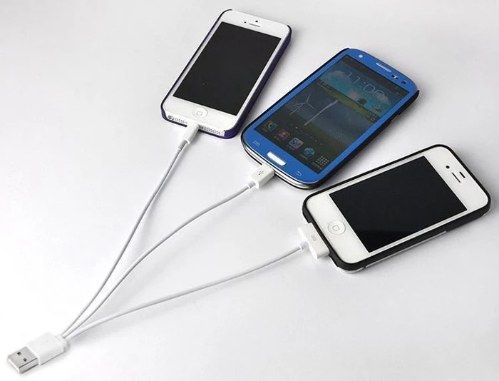 Factory Price 3 in 1 USB cable for iPhone 4S 5S Samsung mobile phones | Мобильные телефоны и аксессуары