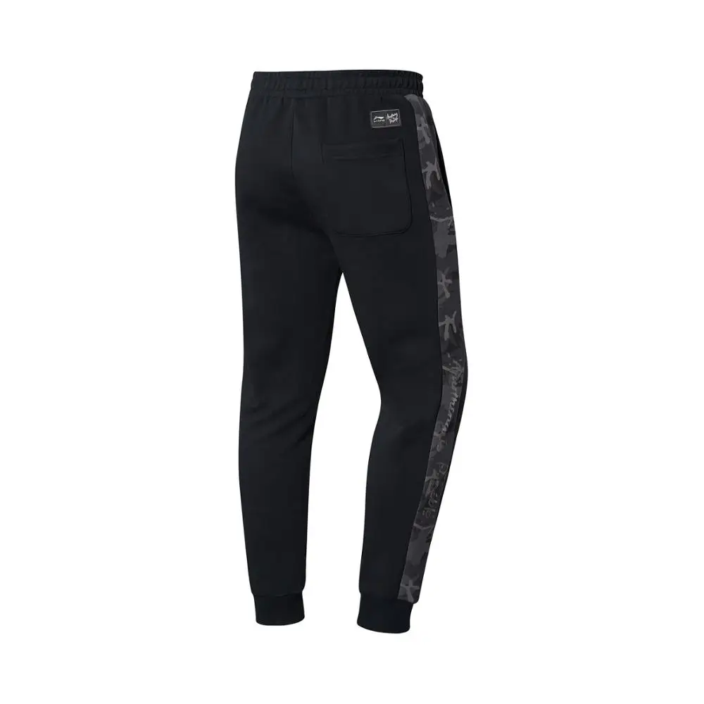 Мужские спортивные брюки Li Ning 66% хлопок 34% полиэстер обычная посадка с подкладкой