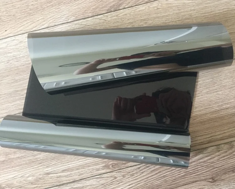 Черный серебристый цвет зеркало изоляционная оконная пленка Солнечный Оттенок