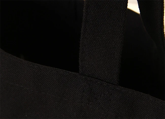 Black 22cm*20cm 100 pcs/lot Silkscreen Customised Logo Canvas Bag Shopper Custom Plain Tote Natural Shopping | Багаж и сумки