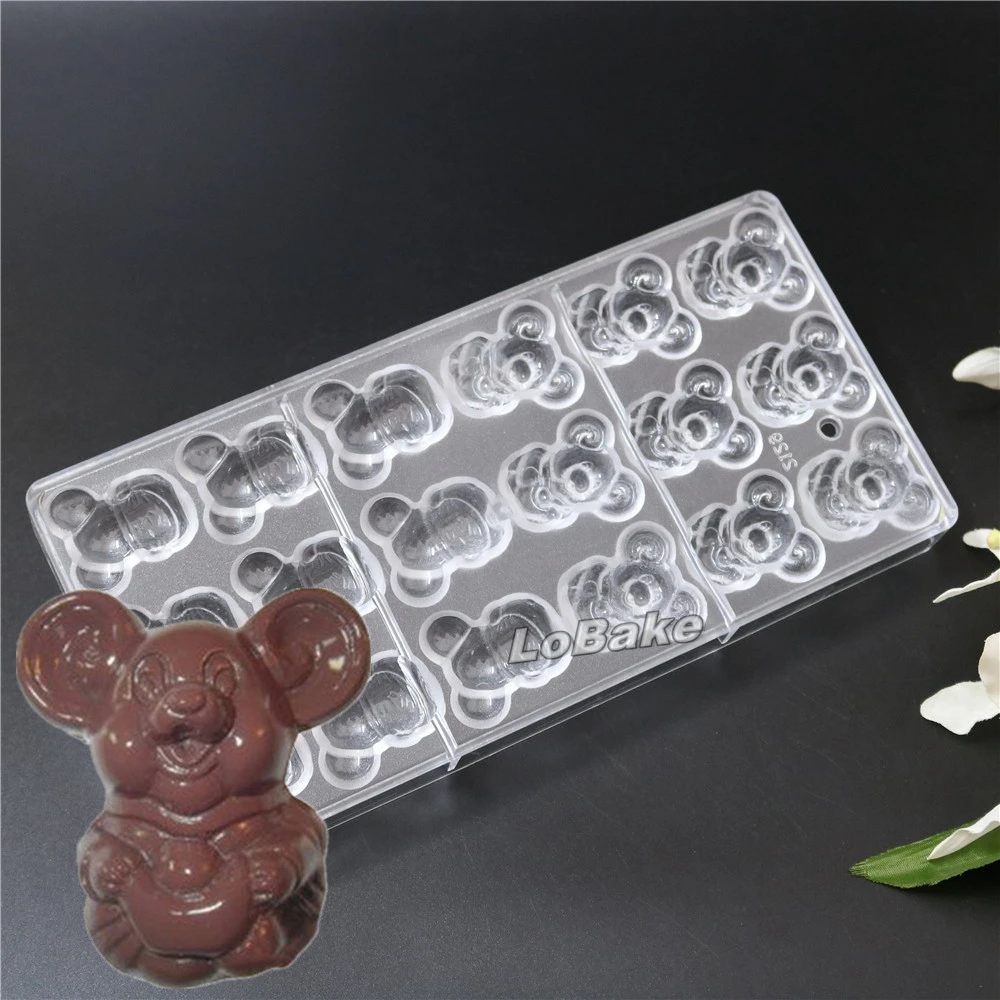 18 пустоты 3D счастливая свинья с yuanbao Золотая форма поликарбонатная Пластиковая