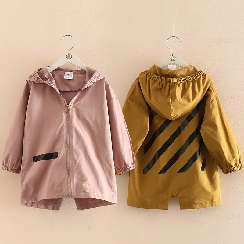 Детская ветровка с капюшоном Куртки для Обувь девочек мальчиков модные Новый