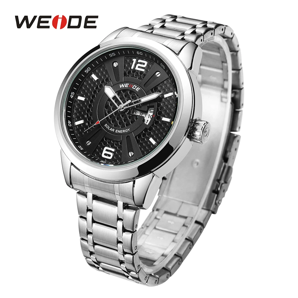 WEIDE кварцевые спортивные водонепроницаемые часы Мужские Аналоговые с черным