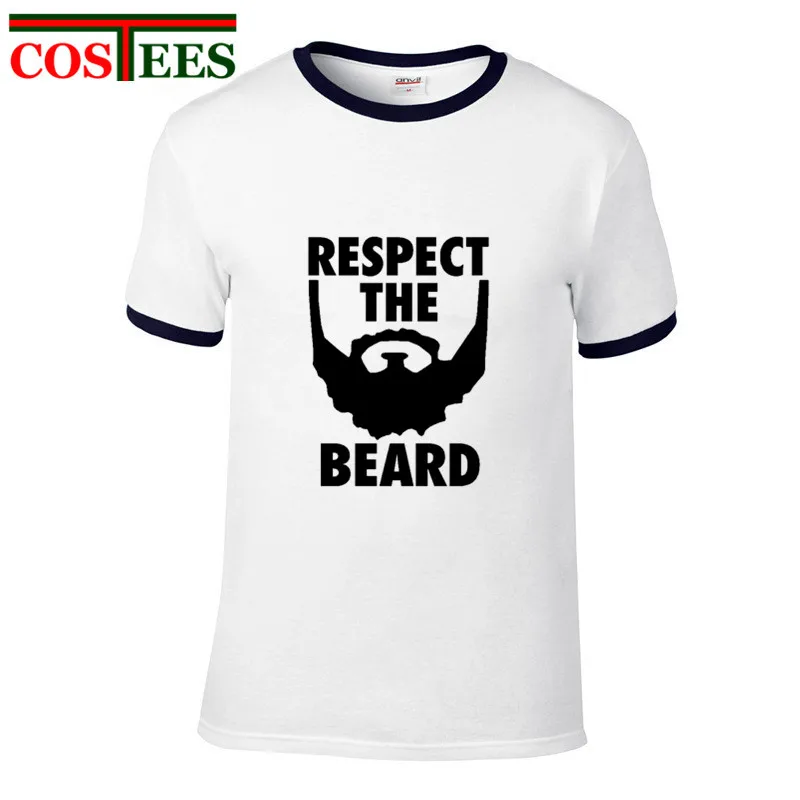 Мужская футболка с забавным респектом и бородой Fear the beard harden в стиле хип хоп James