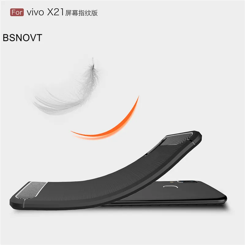 ДЛЯ VIVO X21 ud чехол силиконовый со щеткой ударопрочный противоударный для телефона