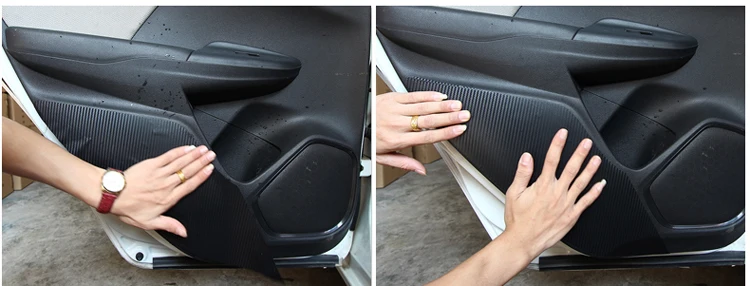 Для Honda Fit Jazz GK5- углеродное волокно наклейка для двери автомобиля анти-kick Pad наклейка защита двери боковой край пленка стиль C604