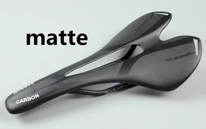 black matte Дизайн wacako, полностью углеродное волокно, седло для шоссейного велосипеда, горного велосипеда mtb, велосипедное седло, подушка для сидения, части для велосипеда, 111 г - Цвет: black matte