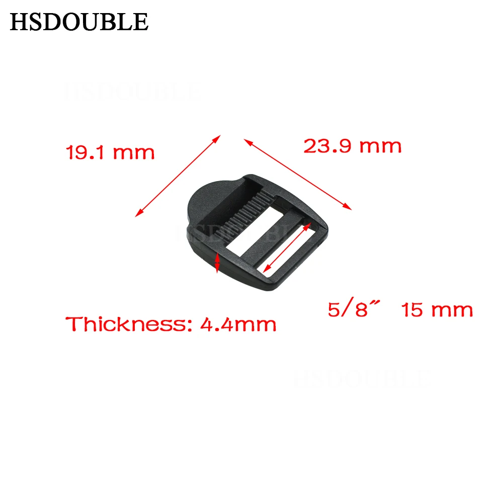 Пластиковые пряжки-слайдеры с застежкой на лестницу цвет черный + оптовая