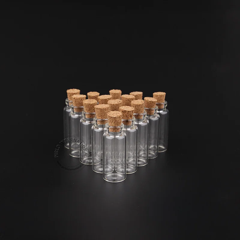 3 мл высококачественный деревянный стеклянный флакон с пробкой Маленькая