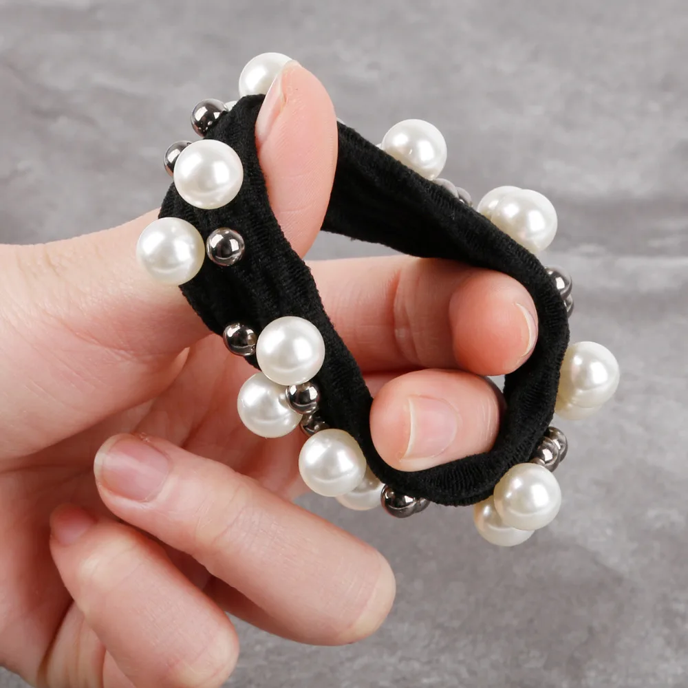 2 5 штк/partij Koreaanse haaraccessoires Parel Kralen haar ring paardenstaart voor Vrouwen Meisje Hoofdtooi 2019 Nieuwe Mode|Украшения