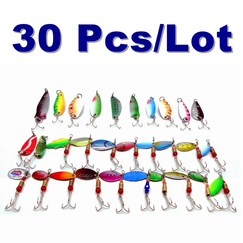 Горячая 30 шт./Партия набор рыболовных приманок/Разноцветный