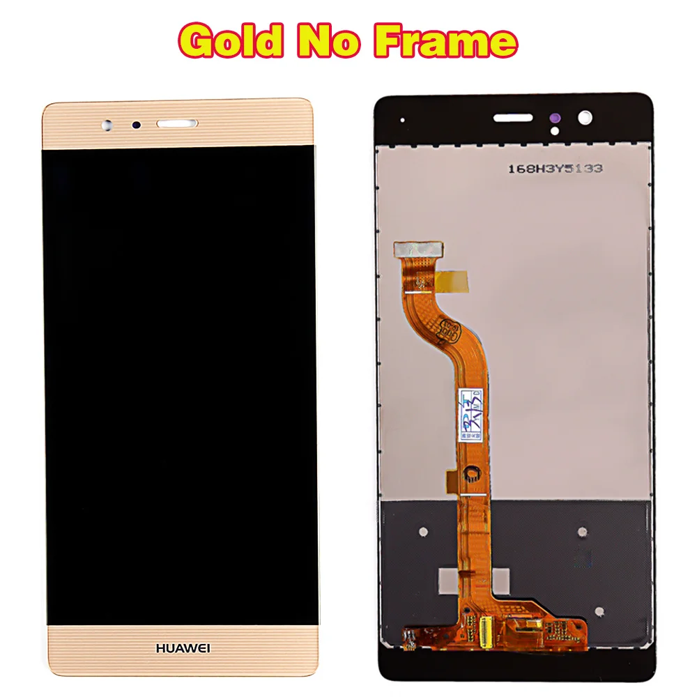 Gold Without Frame Huawei 5,2 дюймов ЖК-дисплей для huawei P9 EVA-L09 EVA-L19 1920*1080 кодирующий преобразователь сенсорного экрана в сборе рамка со стеклянной пленкой инструменты - Цвет: Gold Without Frame