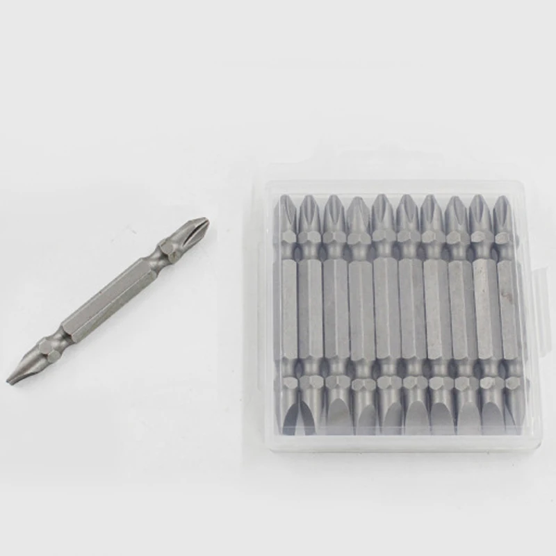 Портативный 10 шт. 65 мм PH2 насадки для отвертки аксессуары Биты Phillips двойной конец