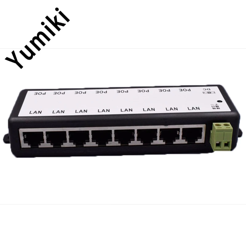 Yumiki 8 каналов CCTV POE инжектор для ip камер видеонаблюдения адаптер питания через