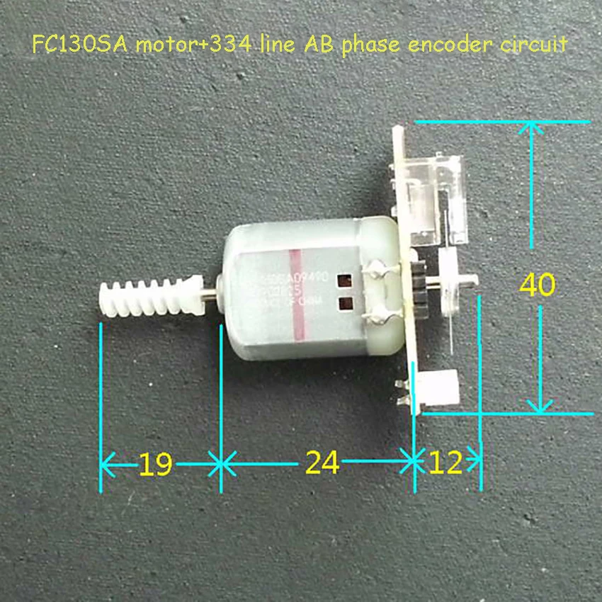 

Code Disc Speed Measuring Motor 334 Line AB Phase Encoder Motor DC3-24v 8200-16800RPM Carbon Brush FC130SA Micro Motor