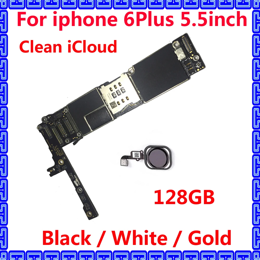 100% Хорошая рабочая материнская плата с чипами для iphone 6 Plus 128 ГБ оригинальная с/без