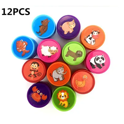 12Pcs Animals 12 шт., печать с чернилами, для детей, подарок на день рождения, для маленьких девочек и мальчиков, вечерние сувениры, школьные подарки, наполнитель pinata, Рождество - Цвет: 12Pcs Animals