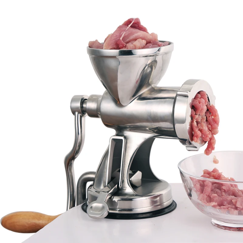 High Quality Food Grinder Stainless Steel Manual Meat Grinder Machine Rotatory Vegetable Slicer For Sausage Maker Machine