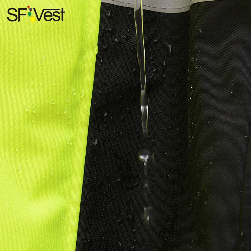 SFVest двухцветная парка с 3 м лентой Hi Viz Водонепроницаемая Светоотражающая Рабочая
