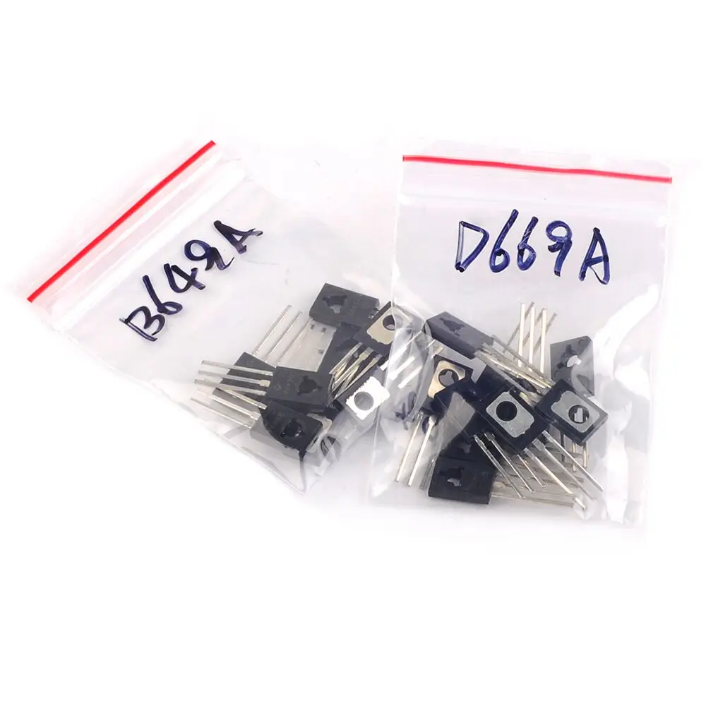 10 пар 2SB649AC 2SD669AC TO 126 2SB649 2SD669 (10 шт. B649 + D669 )PNP NPN Epitaxial Planar транзисторы|transistor npn|transistor