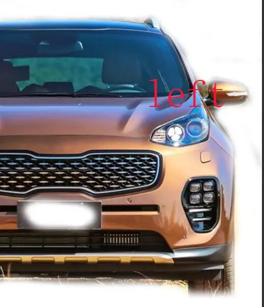 left Для Kia SPORTAGE kx5-2018абажур фары крышка объектива стеклянная лампа Защита фар пластиковая защита объектива Защита - Цвет: left