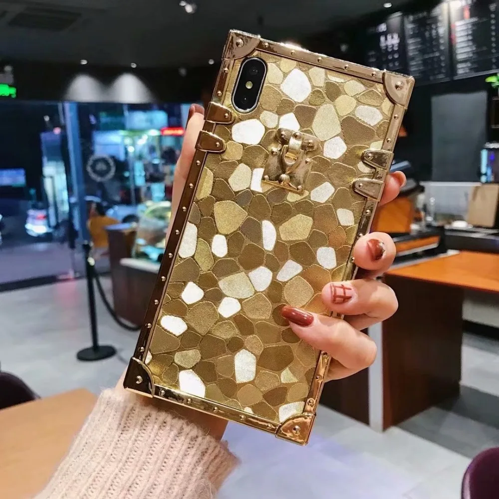 Женский роскошный золотой чехол Selfan блестящий для iPhone6 7 8 Plus XS XR XSMAX SamsungS20