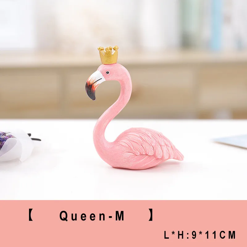 Queen - M Dropshiping King, queen, фламинго, декоративные фигурки, декор стола, свадебные подарки для влюбленных, украшение для дома, сделай сам, изделия из смолы - Цвет: Queen - M