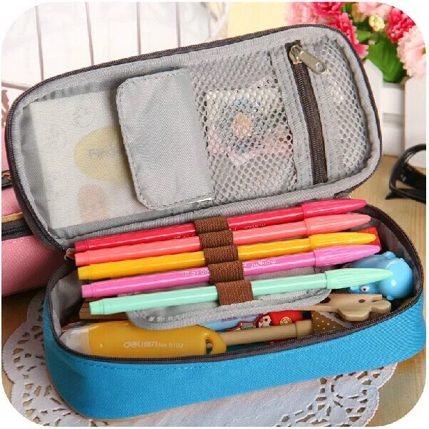 Милый школьный чехол для карандашей холщовый ручек и милые канцелярские