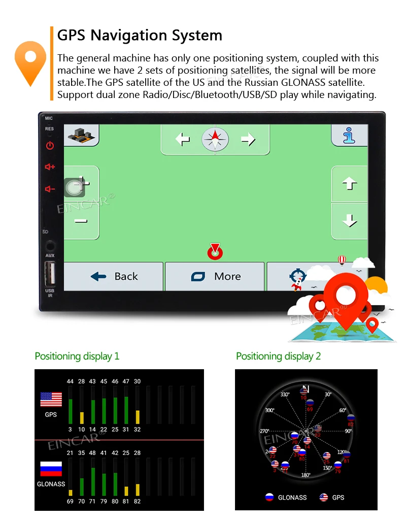 Авто Радио стерео аудио плеер Android 6 0 4 Core 2 дин gps навигация головное устройство