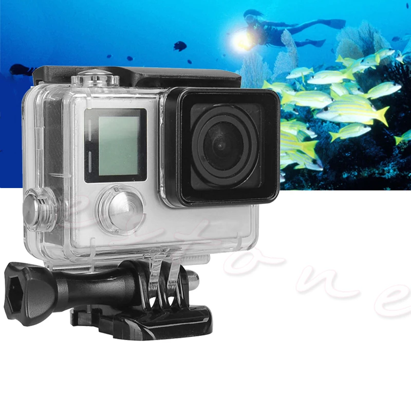 Go pro аксессуары Gopro водонепроницаемый корпус Чехол крепление Hero 3 plus для Hero3 + 4