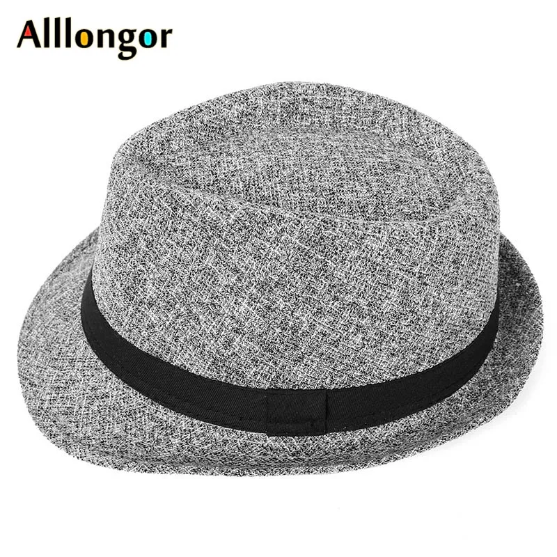 Осень, Зимняя мужская шляпа-федора, черная, sombrero, Fedora hombre, Ретро стиль, Дерби, джаз, шляпа, Трилби, красная