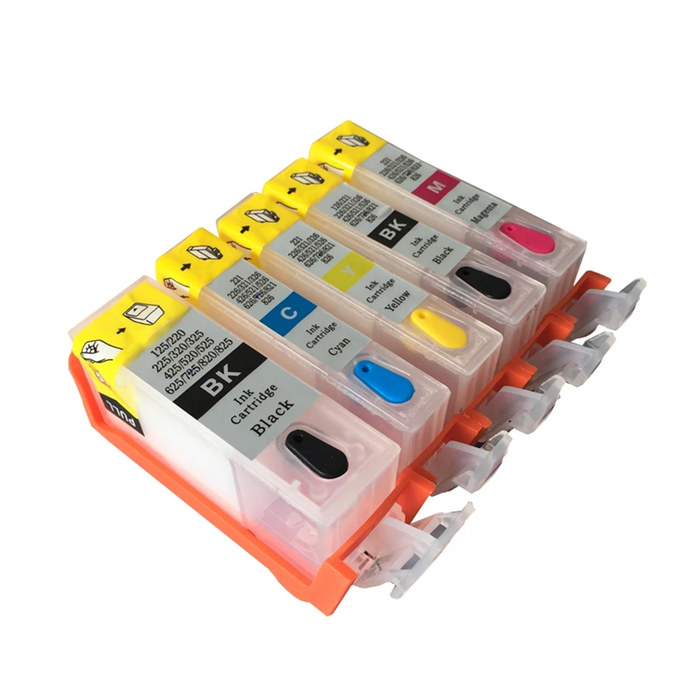 

5 pcs Refillable ink cartridges PG-220 CLI-221 For Canon PIXMA MP540 MP620 iP3600 iP4600 MX870 printer with ARC chips