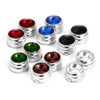 multi colored crystal cufflink studs buttons for mens shirt cufflinks unique fashion business wedding cufflinks