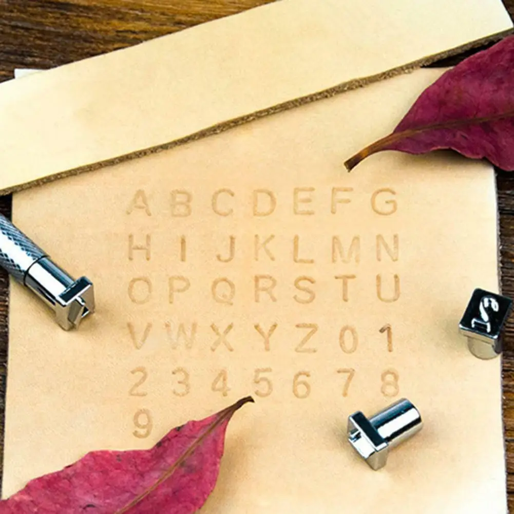 HiMISS 36Pcs Carbon Steel Punch Alphabet Letter Number Stamper Set Metal Leather Tool(Sliver Color) | Дом и сад